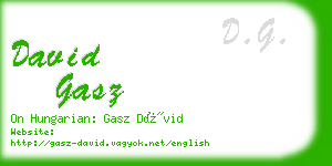 david gasz business card